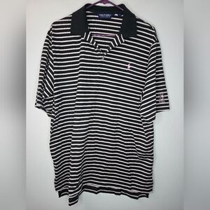 Polo Ralph Lauren pima cotton golf TPC Michigan black pink white stripes…